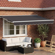 Vidaxl handmatige luifelhouder met led's 3,5 x 2,5 m