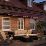 Vidaxl handmatige luifelhouder met led's 2,5 x 2 m