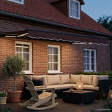 Vidaxl handmatige luifelhouder met led's 3 x 2,5 m