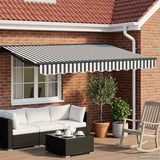 Vidaxl handmatige luifelhouder met led's antraciet en wit 3 x 2,5 m