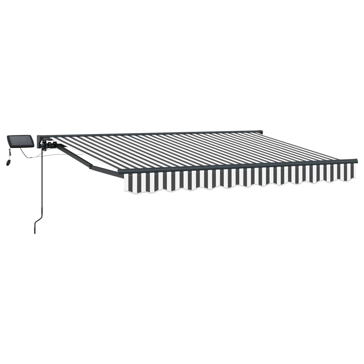 Vidaxl handmatige luifelhouder met led's antraciet en wit 3 x 2,5 m
