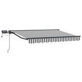 Vidaxl handmatige luifelhouder met led's antraciet en wit 3 x 2,5 m