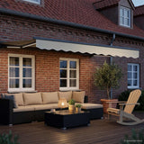 Vidaxl handmatige luifelhouder met led's 3,5 x 2,5 m