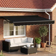 Vidaxl handmatige luifelhouder met led's 3,5 x 2,5 m
