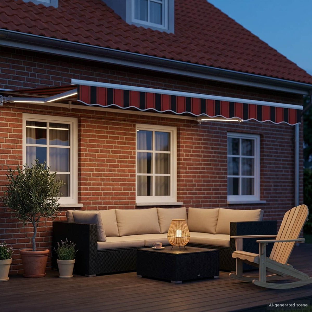 Vidaxl elektrisch uittrekbaar zonnescherm 3,5 x 2,5 m