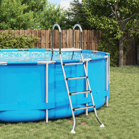 Vidaxl ladder voor bovengronds zwembad 195 x 150 cm 4-traps