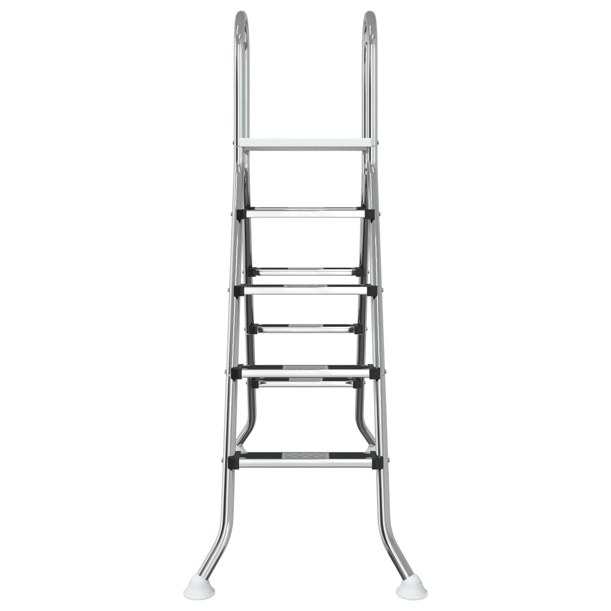 Vidaxl ladder voor bovengronds zwembad 195 x 150 cm 4-traps