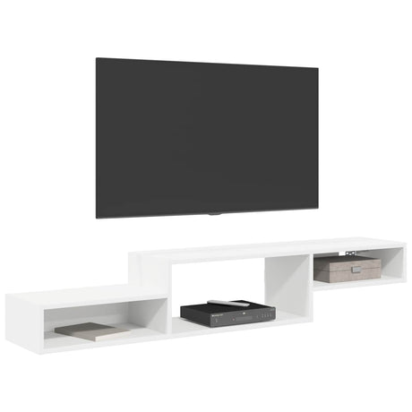 Vidaxl wandgemonteerd tv-meubel muurmontage wit 150 x 28 x 26 cm