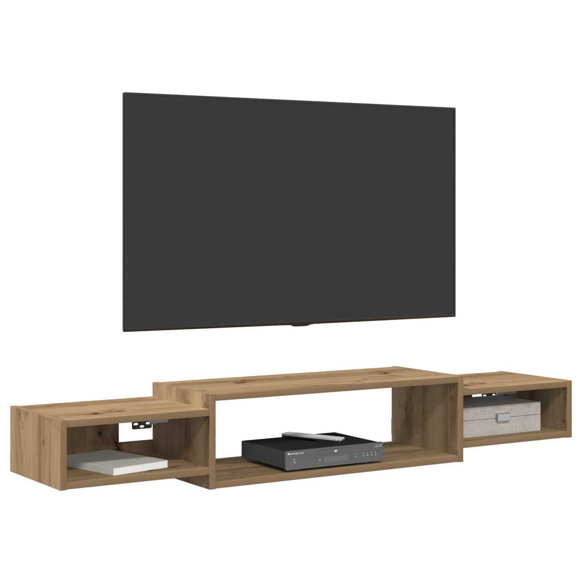 Vidaxl wandgemonteerd tv-meubel muurmontage artisanaal eiken