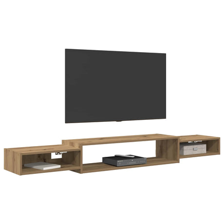 Vidaxl wandgemonteerd tv-meubel muurmontage artisanaal eiken