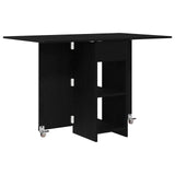 Vidaxl eettafel 115 x 70 x 75 cm bewerkt hout zwart eiken rechthoekig