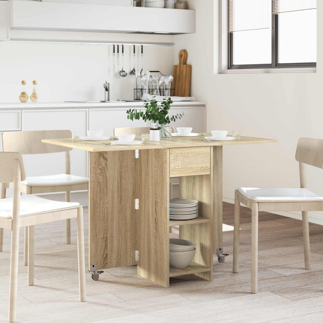 Vidaxl eettafel 115 x 70 x 75 cm bewerkt hout sonoma eiken rechthoekig