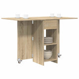 Vidaxl eettafel 115 x 70 x 75 cm bewerkt hout sonoma eiken rechthoekig