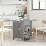 Vidaxl eettafel 115 x 70 x 75 cm bewerkt hout grijs sonoma rechthoekig