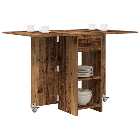 Vidaxl eettafel 115 x 70 x 75 cm bewerkt hout oud hout rechthoekig