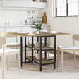 Vidaxl eettafel 122 x 80 x 76,5 cm bewerkt hout artisanaal eiken