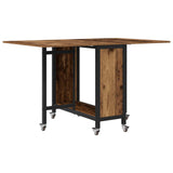 Vidaxl opvouwbare eettafel met wielen 130 x 80 x 76,5 cm staal pb
