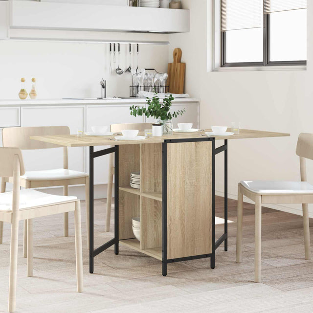 Vidaxl eettafel 144 x 60 x 75 cm bewerkt hout sonoma eiken rechthoekig