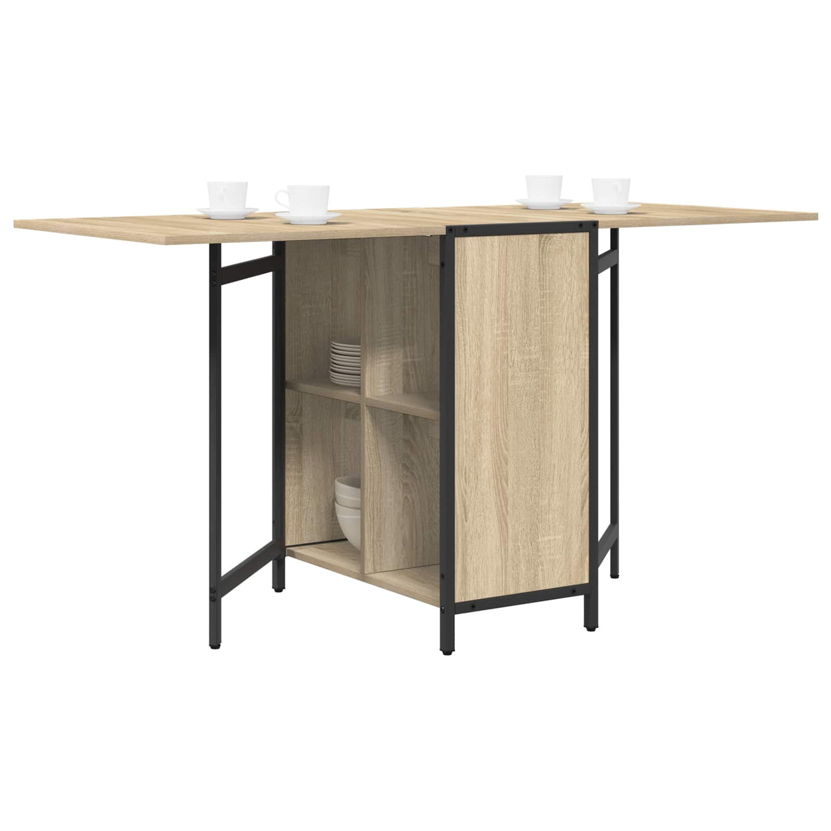 Vidaxl eettafel 144 x 60 x 75 cm bewerkt hout sonoma eiken rechthoekig