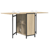 Vidaxl eettafel 144 x 60 x 75 cm bewerkt hout sonoma eiken rechthoekig