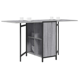 Vidaxl eettafel 144 x 60 x 75 cm bewerkt hout grijs sonoma rechthoekig
