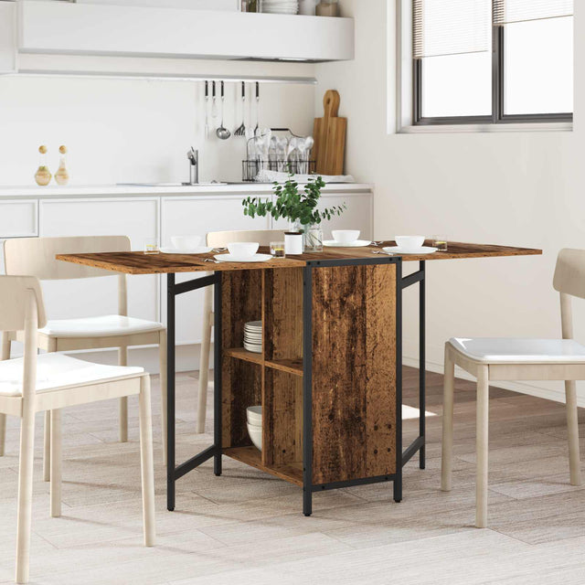 Vidaxl eettafel 144 x 60 x 75 cm bewerkt hout oud hout rechthoekig