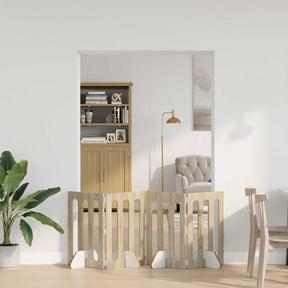 Vidaxl opvouwbaar huisdierhek 4 st sonoma eiken 201 x 38 x 70 cm
