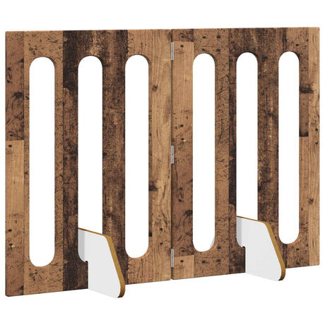 Vidaxl opvouwbaar huisdierhek 2 st eikenhout 100,5 x 38 x 70 cm