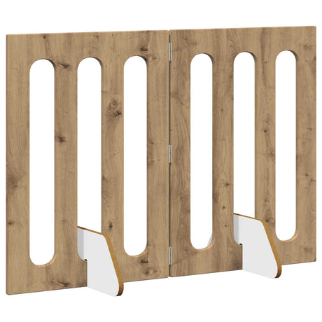 Vidaxl opvouwbaar huisdierhek 2 st artisanaal eiken 100,5 x 38 x 70 cm