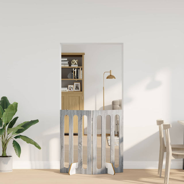 Vidaxl opvouwbaar huisdierhek 2 st grijs sonoma 100,5 x 38 x 90 cm