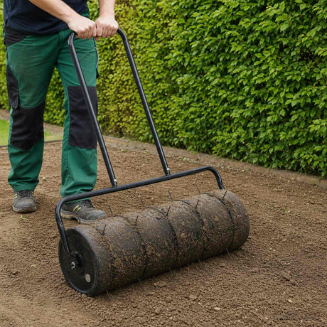 Vidaxl trekbare tuinrol met beluchtingsklemmen ø 30 x 90 cm staal