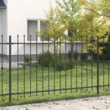 Vidaxl spike fence asten 200 x 116 cm gepoedercoat staal zwart