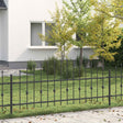 Vidaxl spike fence asten 200 x 80 cm gepoedercoat staal zwart