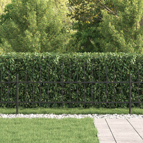 Vidaxl spike fence asten 200 x 110 cm gepoedercoat staal zwart