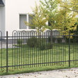 Vidaxl spike boog hek dronten 200 x 150 cm gepoedercoat staal zwart