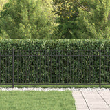 Vidaxl spike hek baarlo 200 x 130 cm gepoedercoat staal zwart