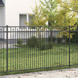 Vidaxl spike hek baarlo 200 x 166 cm gepoedercoat staal zwart