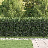 Vidaxl spike ring hek horst 200 x 130 cm gepoedercoat staal zwart