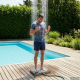 Vidaxl tuin vloershower wpc en rvs 201 antraciet