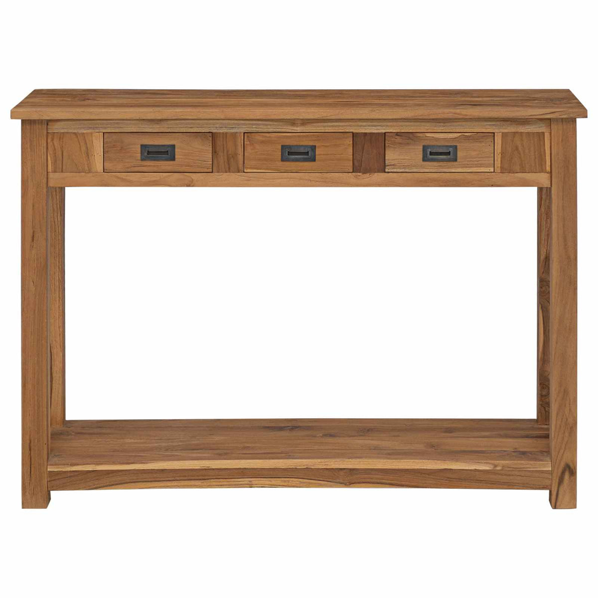 Vidaxl wandtafel naturel 110 x 30 x 80 cm massief teakhout