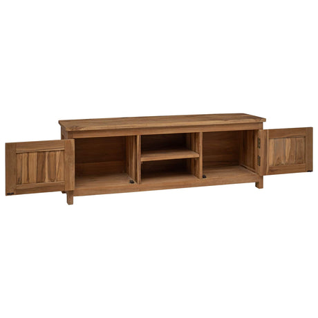 Vidaxl tv-meubel 110 x 30 x 40 cm naturel massief teakhout