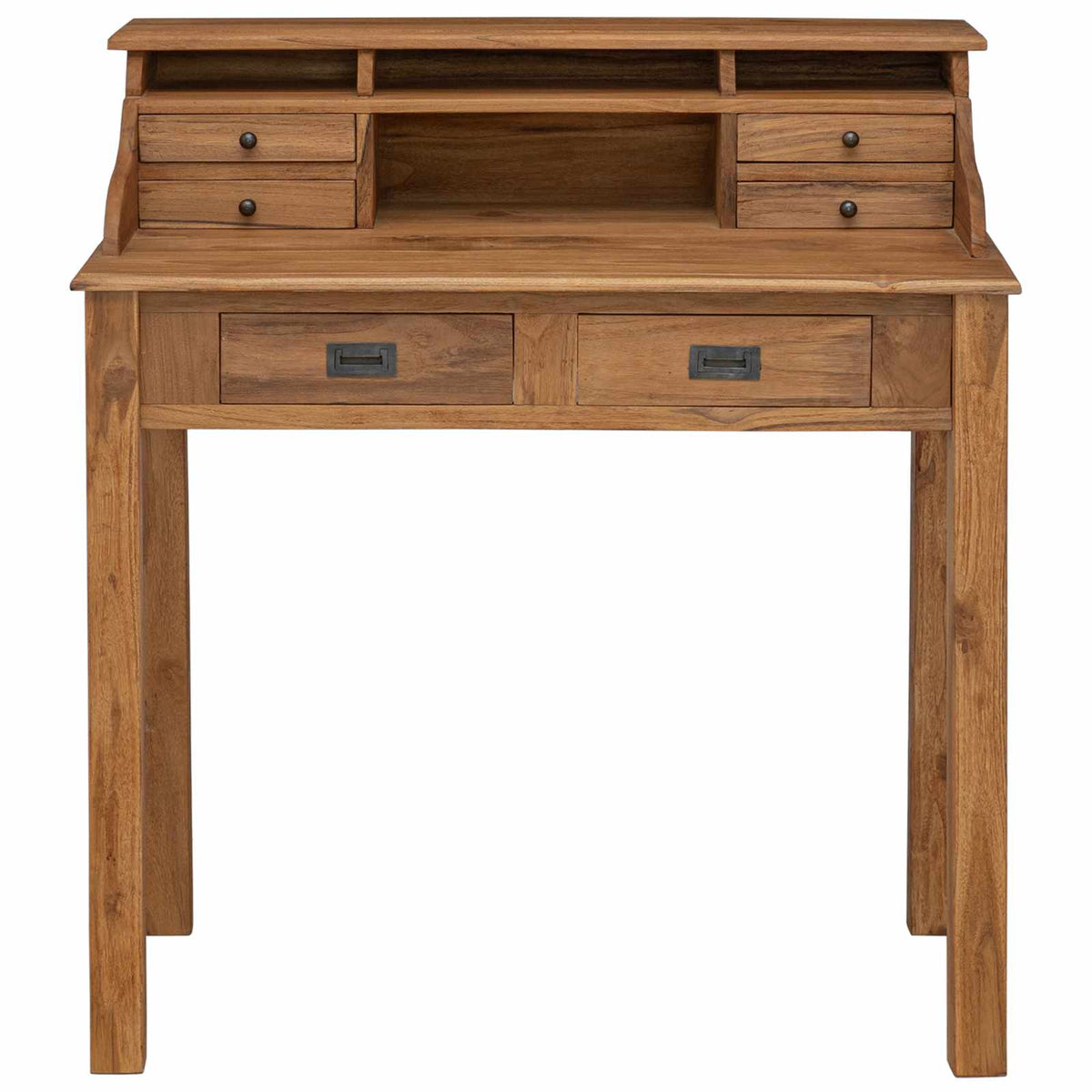 Vidaxl schrijfbureau naturel 89,5 x 49,5 x 100 cm massief teakhout