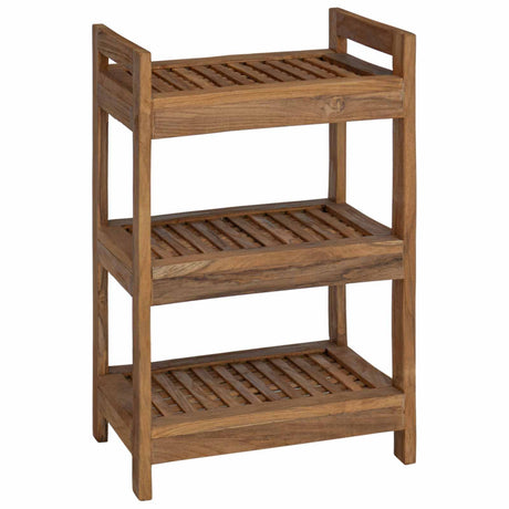 Vidaxl badkamerplank naturel 45 x 30 x 71 cm massief teakhout