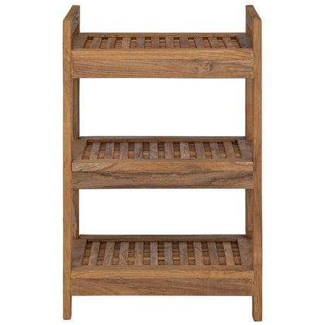 Vidaxl badkamerplank naturel 45 x 30 x 71 cm massief teakhout