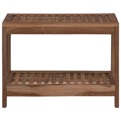 Vidaxl badkamer bijzettafel naturel 60 x 30 x 45 cm massief teakhout