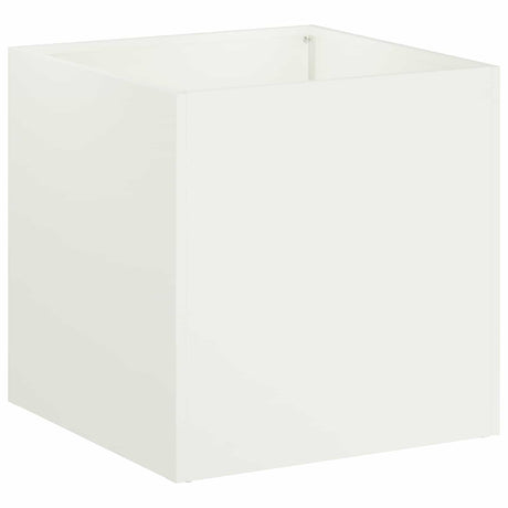 Vidaxl plantenbak 2 st wit 20 x 20 x 20 cm koudgewalst staal