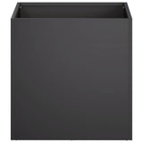 Vidaxl plantenbak zwart 25 x 25 x 25 cm koudgewalst staal