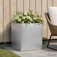 Vidaxl plantenbak zilver 25 x 25 x 25 cm gegalvaniseerd staal