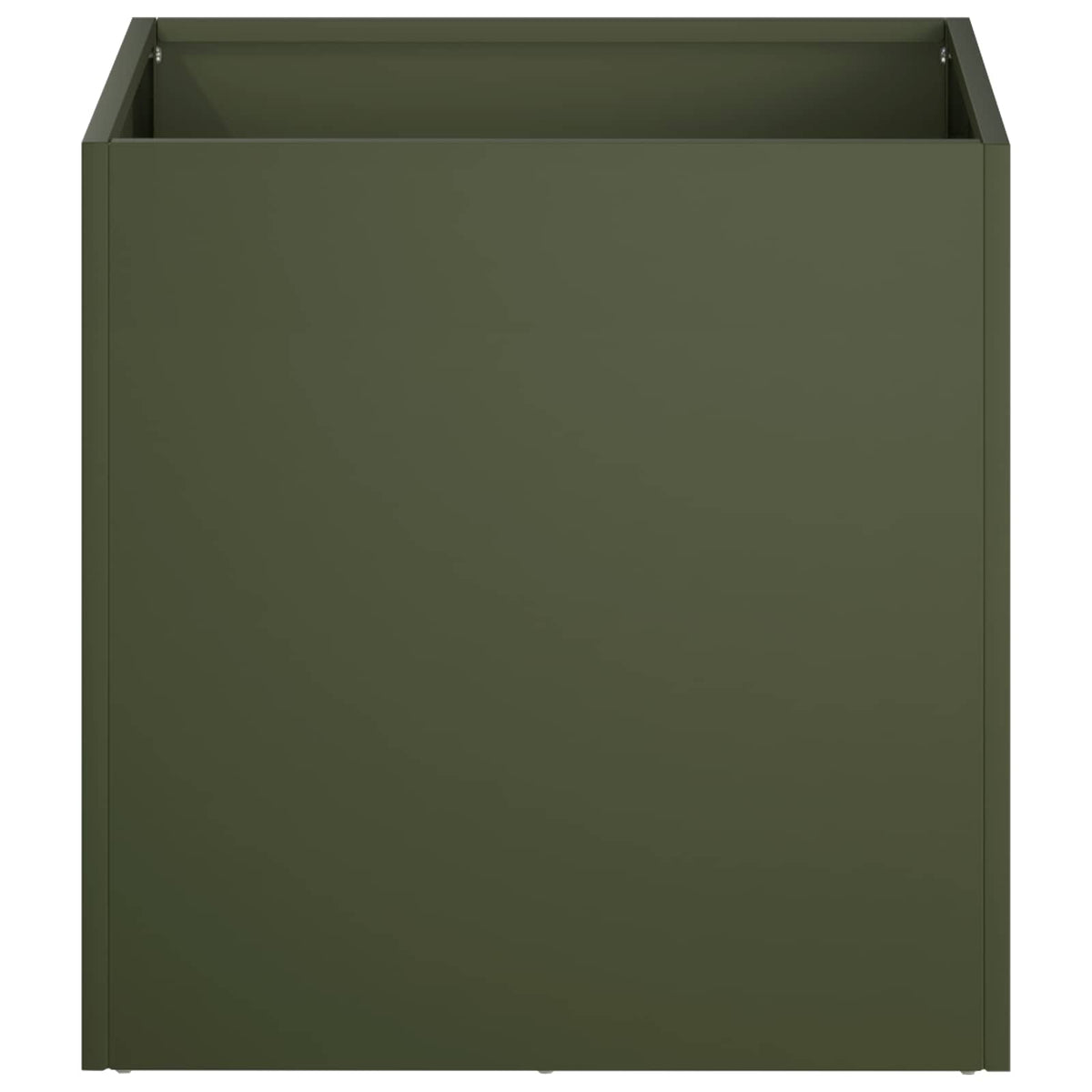 Vidaxl plantenbak olijfgroen 35 x 35 x 35 cm koudgewalst staal