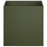 Vidaxl plantenbak olijfgroen 35 x 35 x 35 cm koudgewalst staal